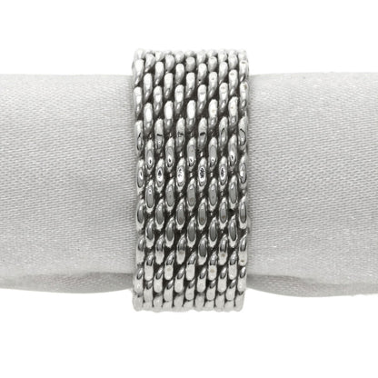 TIFFANY&Co. Somerset mesh Ring Silver Ladies [Used]