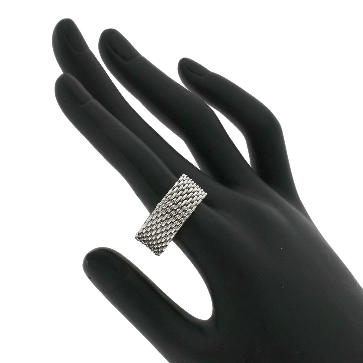TIFFANY&Co. Somerset mesh Ring Silver Ladies [Used]