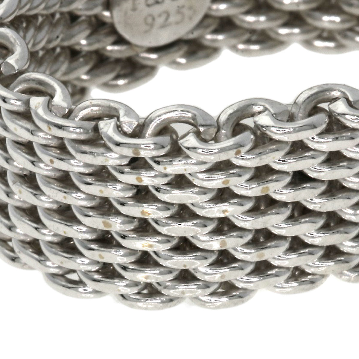 TIFFANY&Co. Somerset mesh Ring Silver Ladies [Used]