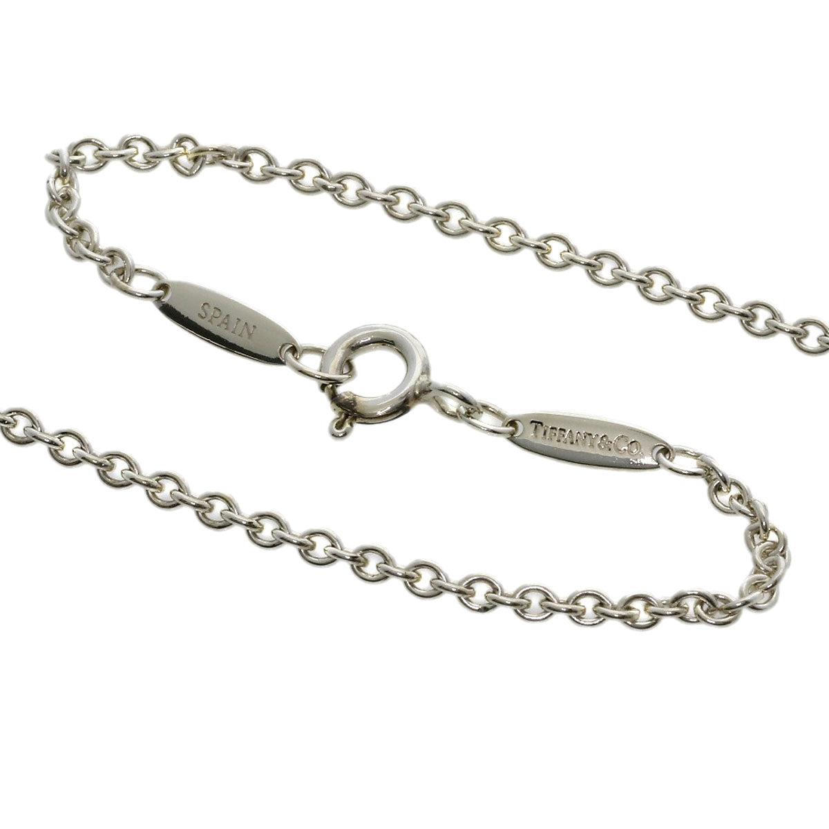 TIFFANY&Co. Freshwater Pearl Open Heart Lariat Necklace Silver Ladies [Used]