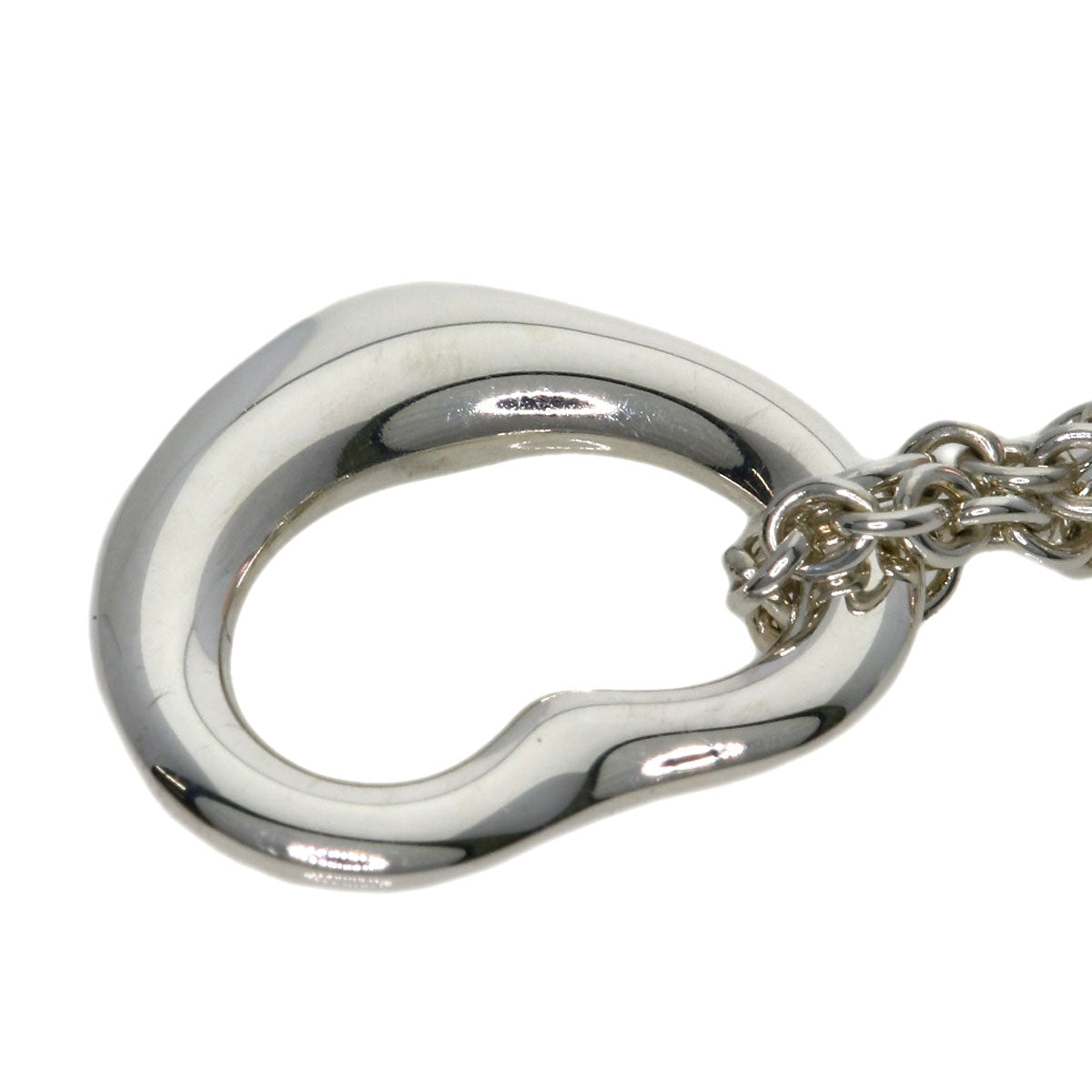 TIFFANY&Co. Freshwater Pearl Open Heart Lariat Necklace Silver Ladies [Used]