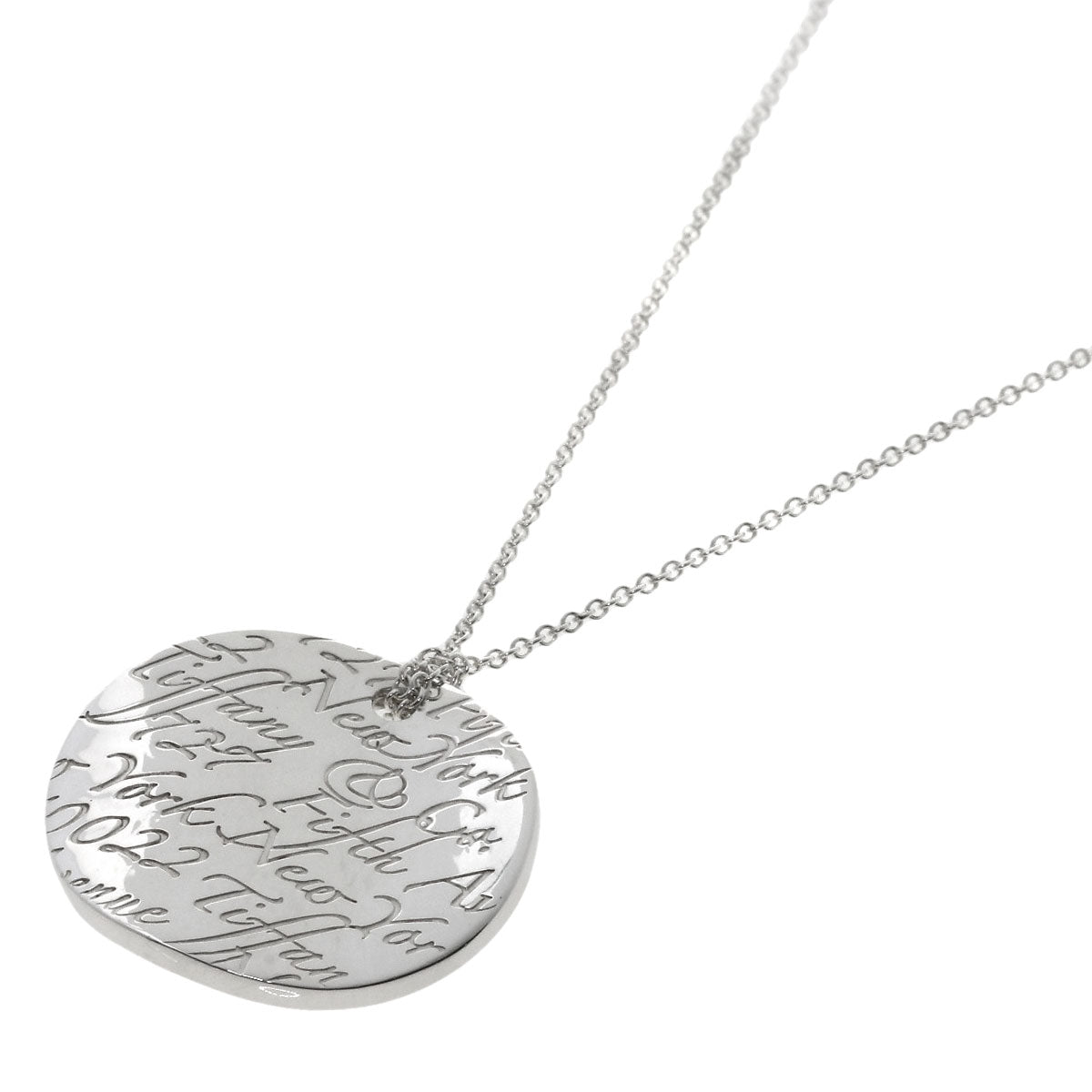 TIFFANY&Co. Notes round Necklace Silver Ladies [Used]