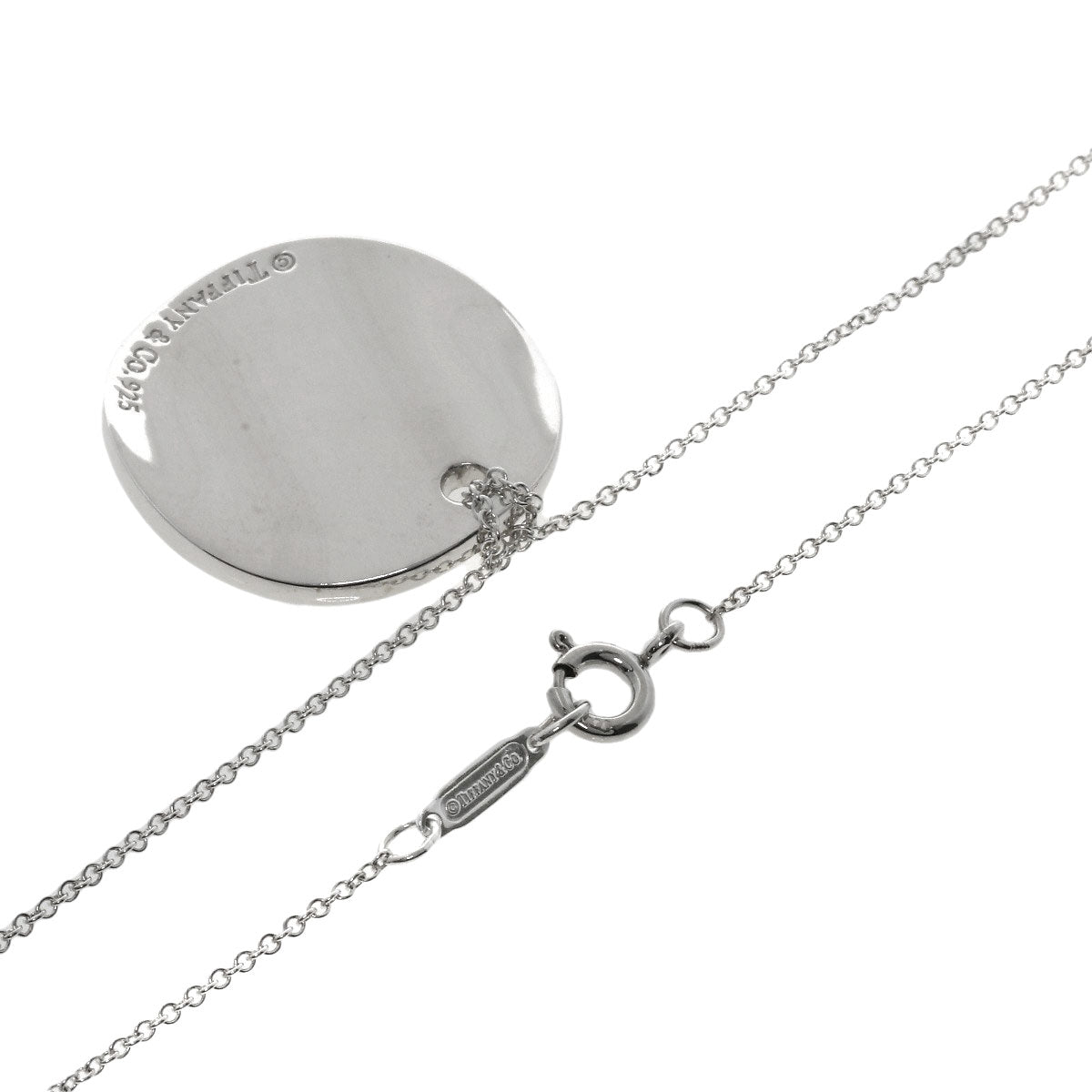 TIFFANY&Co. Notes round Necklace Silver Ladies [Used]