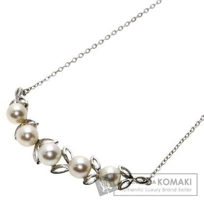 MIKIMOTO Leaf Akoya Pearl Pearl Necklace Silver Ladies [Used]