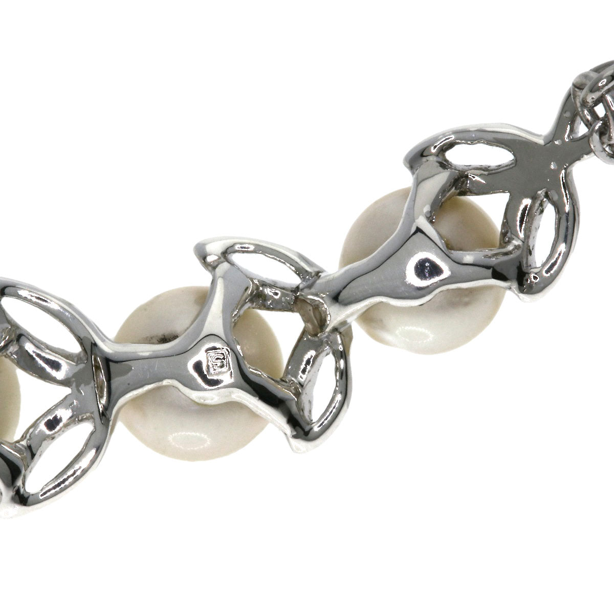 MIKIMOTO Leaf Akoya Pearl Pearl Necklace Silver Ladies [Used]