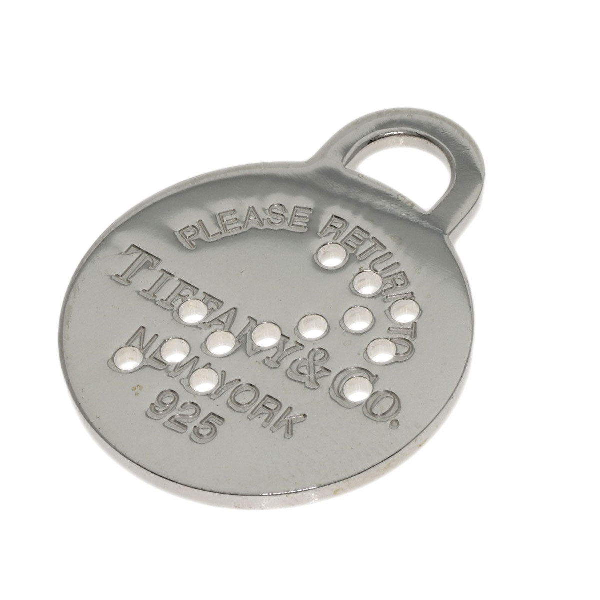 TIFFANY&Co. Return to Round Tag Sagittarius Pendant top Silver Ladies [Used]