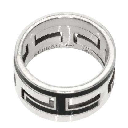 HERMES Move Ash Enamel #49 Ring Silver Ladies [Used]