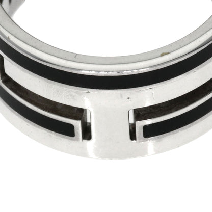 HERMES Move Ash Enamel #49 Ring Silver Ladies [Used]