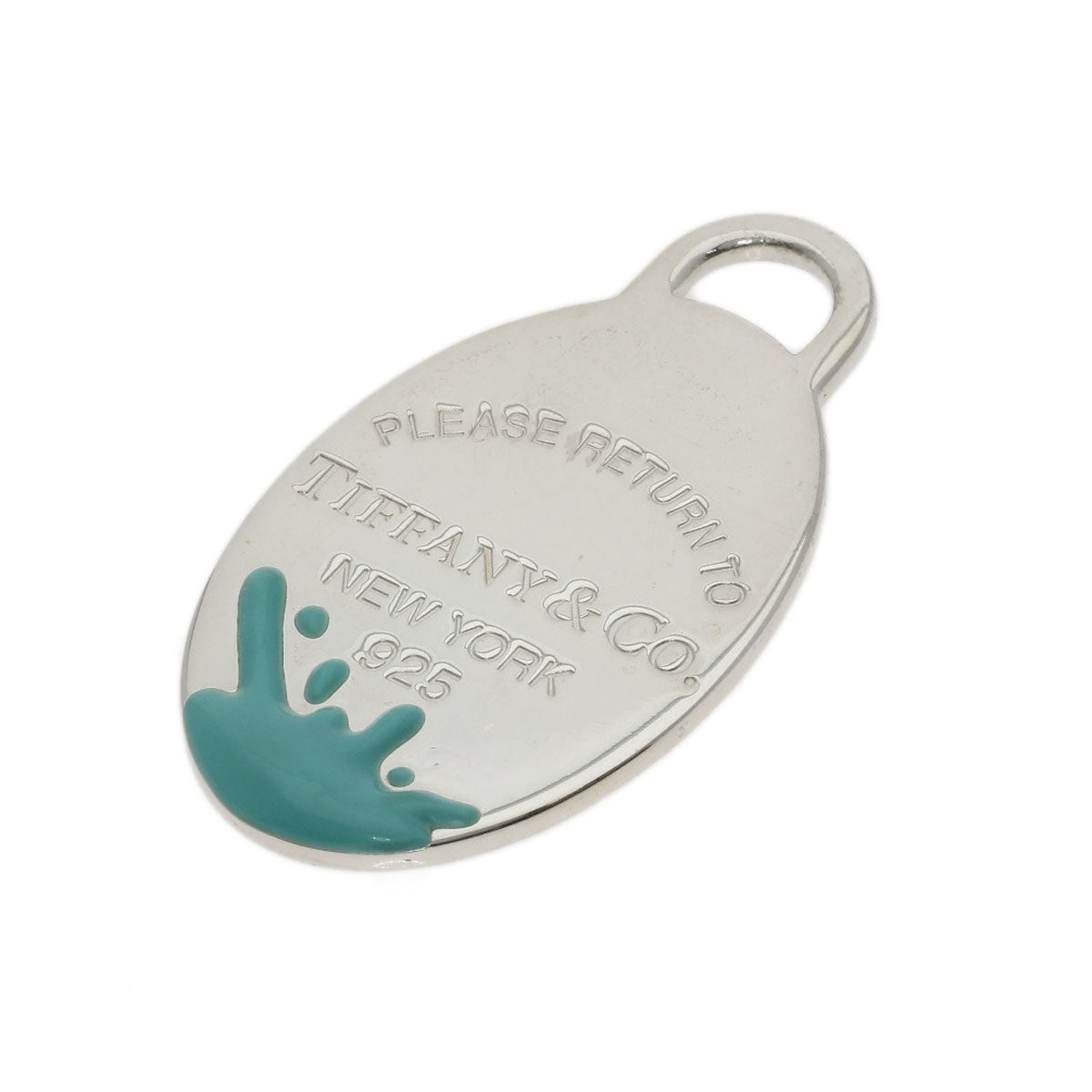 TIFFANY&Co. Return to Color Splash Oval Pendant top Silver Ladies [Used]