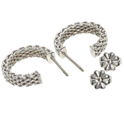 TIFFANY&Co. Somerset Mesh Hoops earring Silver Ladies [Used]