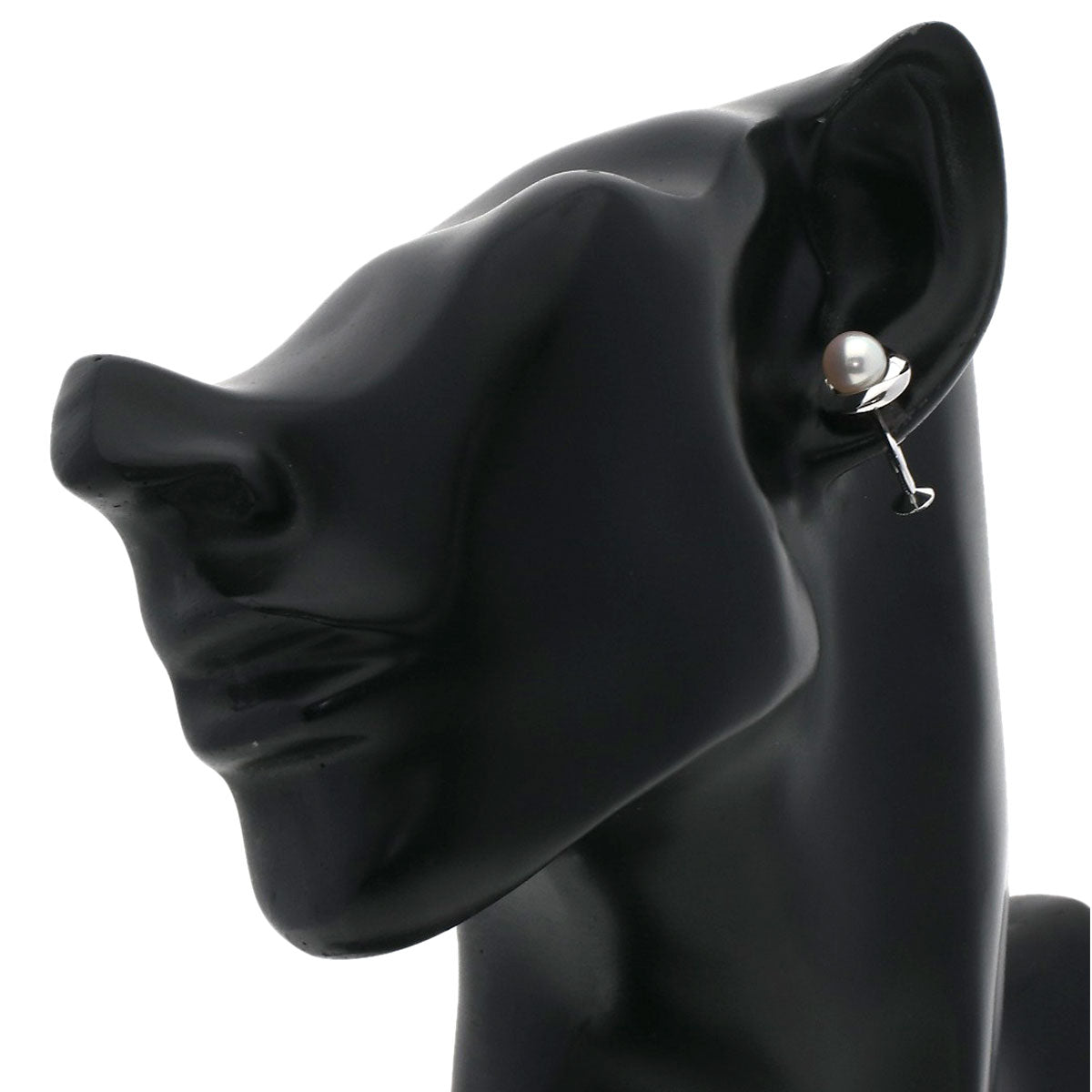 MIKIMOTO Pearl Pearl Earring Silver Ladies [Used]