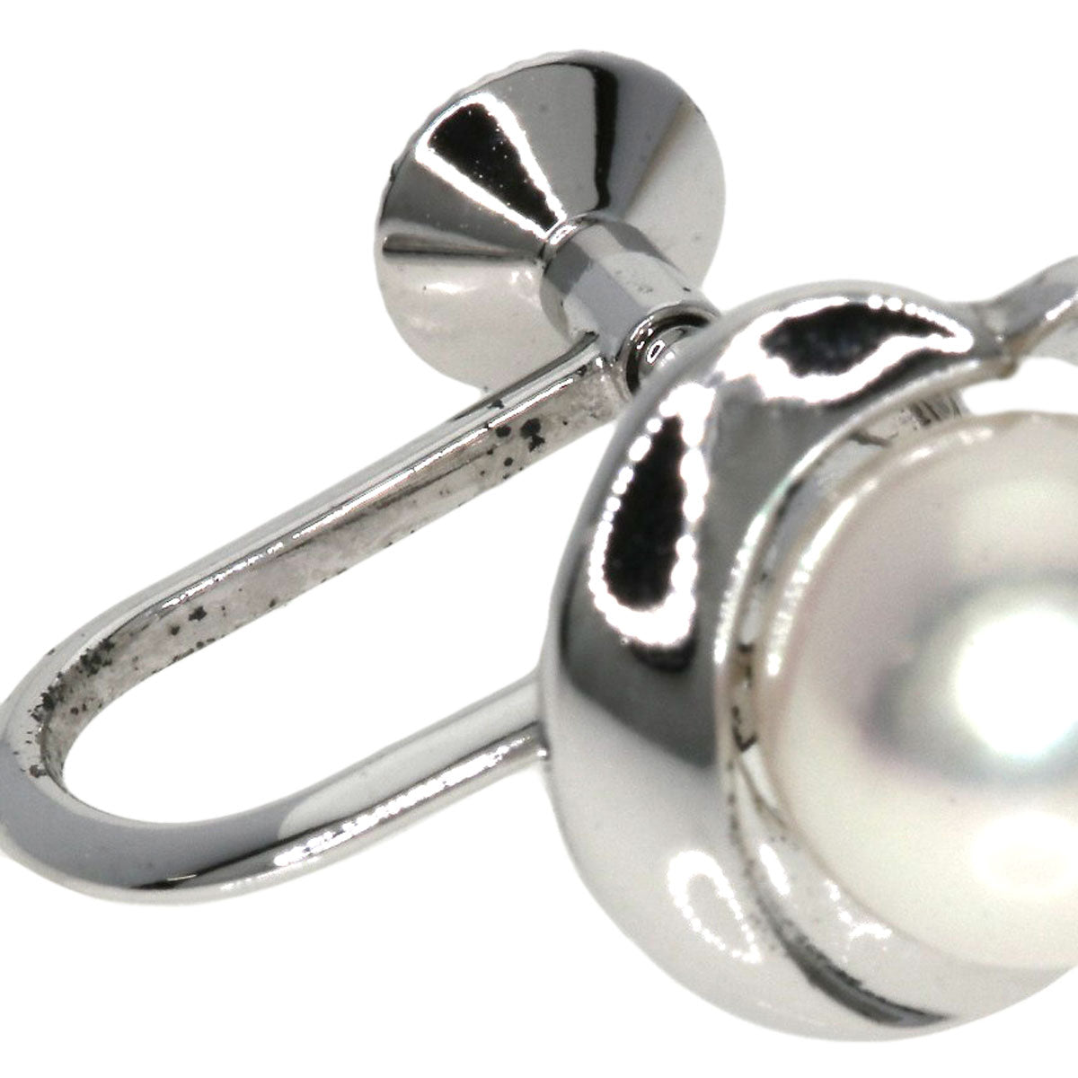 MIKIMOTO Pearl Pearl Earring Silver Ladies [Used]