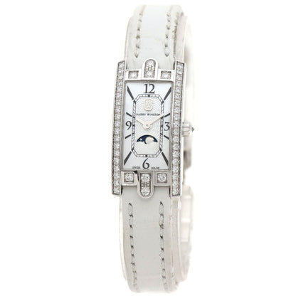 HARRY WINSTON Avenue C Mini Moonphase Watches AVCQMP16WW001 K18 White Gold/Leather Ladies