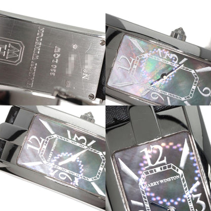 HARRY WINSTON Avenue C Watches 330LQW K18 White Gold/Leather x Satin Ladies