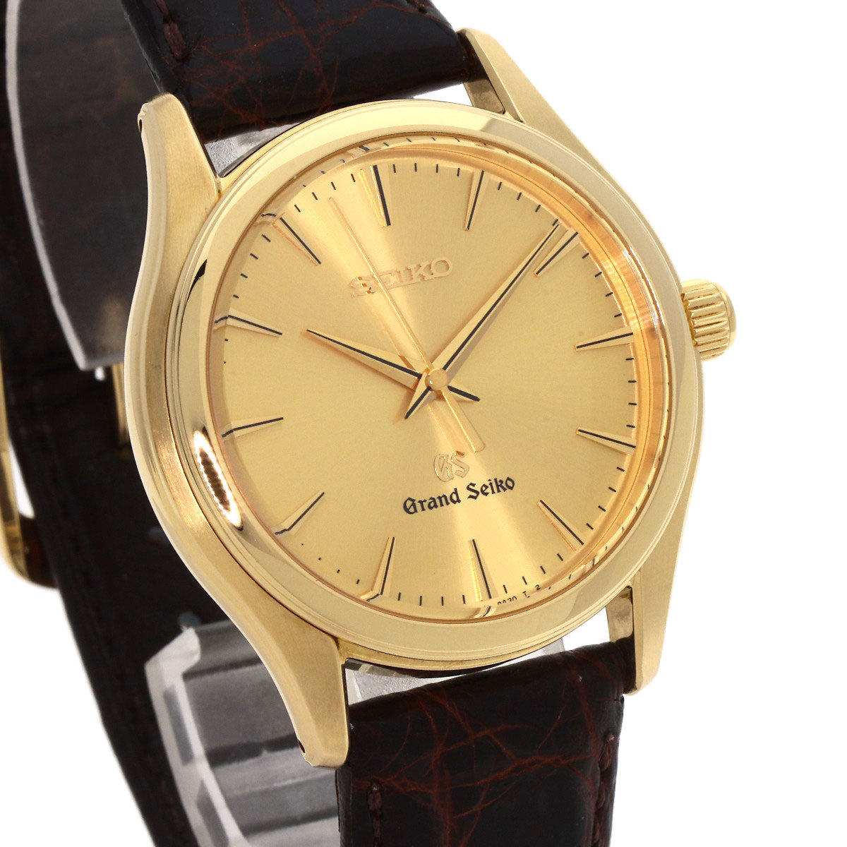 SEIKO Grand Seiko Watches SBGX016 9F61-0A30 K18 Yellow Gold/Leather mens