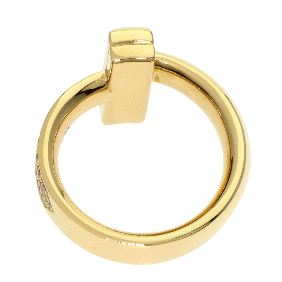 TIFFANY&Co.   Ring T One Half Diamond K18 Yellow Gold Ladies