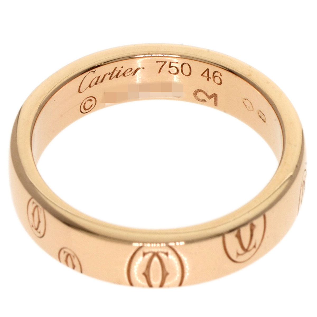 CARTIER Happy birthday # 46 Ring K18 Pink Gold Ladies [Used]