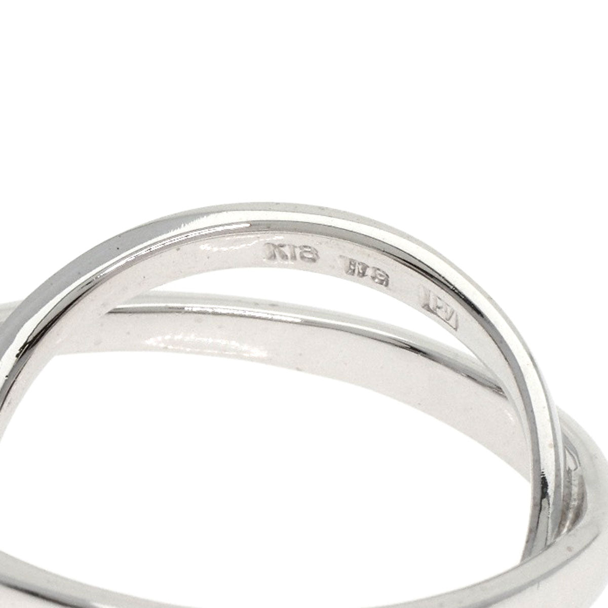 Ponte Vecchio Flower motif Diamond Ring K18 White Gold Ladies [Used]