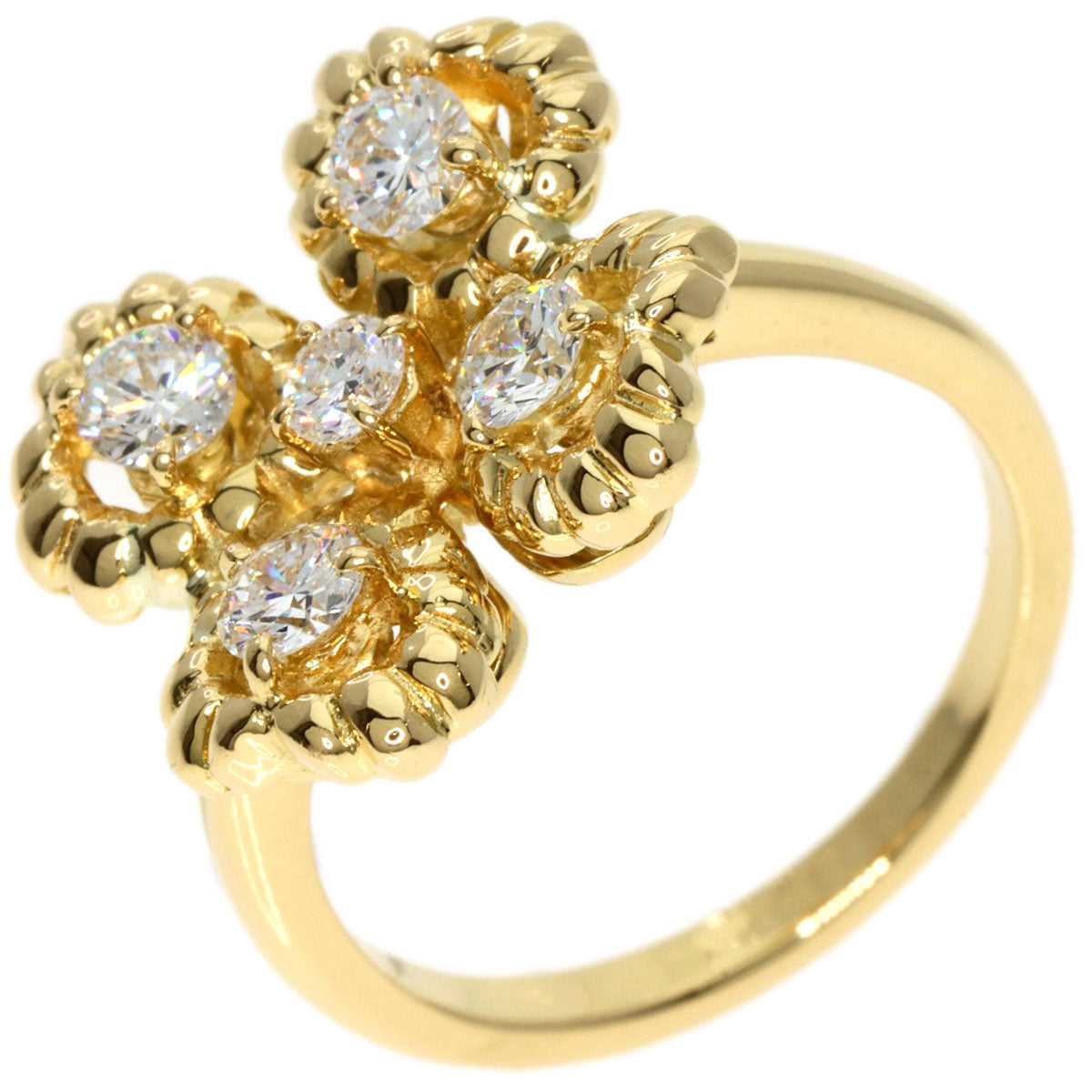 Queen   Ring Diamond K18 Yellow Gold Ladies