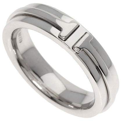 TIFFANY&Co. T TWO narrow Ring K18 White Gold Ladies [Used]