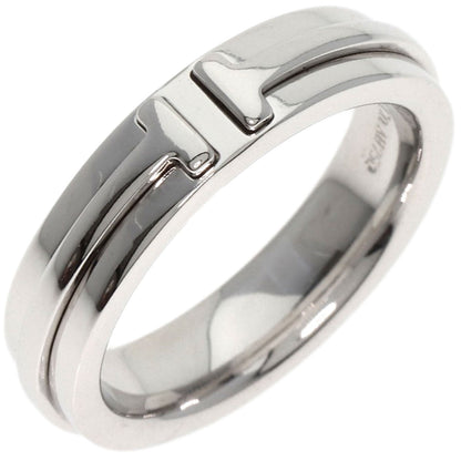 TIFFANY&Co. T TWO narrow Ring K18 White Gold Ladies [Used]
