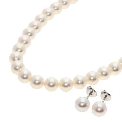 MIKIMOTO   Necklace Pearl Pearl earrings, set of 2 K18 White Gold Ladies