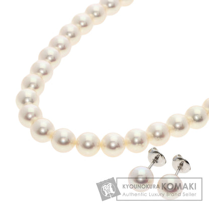 MIKIMOTO   Necklace Pearl Pearl earrings, set of 2 K18 White Gold Ladies