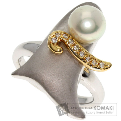 TASAKI Pearl Pearl Diamond Ring K18 White Gold 18K Yellow GoldLadies [Used]