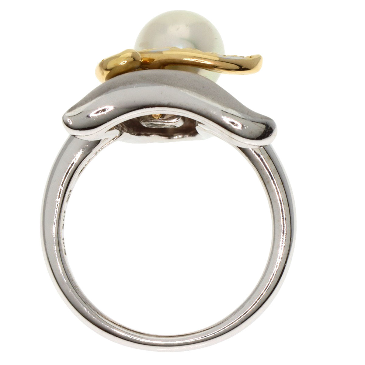 TASAKI Pearl Pearl Diamond Ring K18 White Gold 18K Yellow GoldLadies [Used]