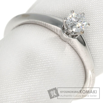 TIFFANY&Co. Solitaire Diamond Knife Edge Ring Platinum PT950 Ladies [Used]