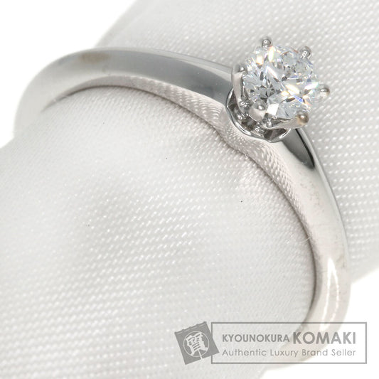 TIFFANY&Co. Solitaire Diamond Knife Edge Ring Platinum PT950 Ladies [Used]