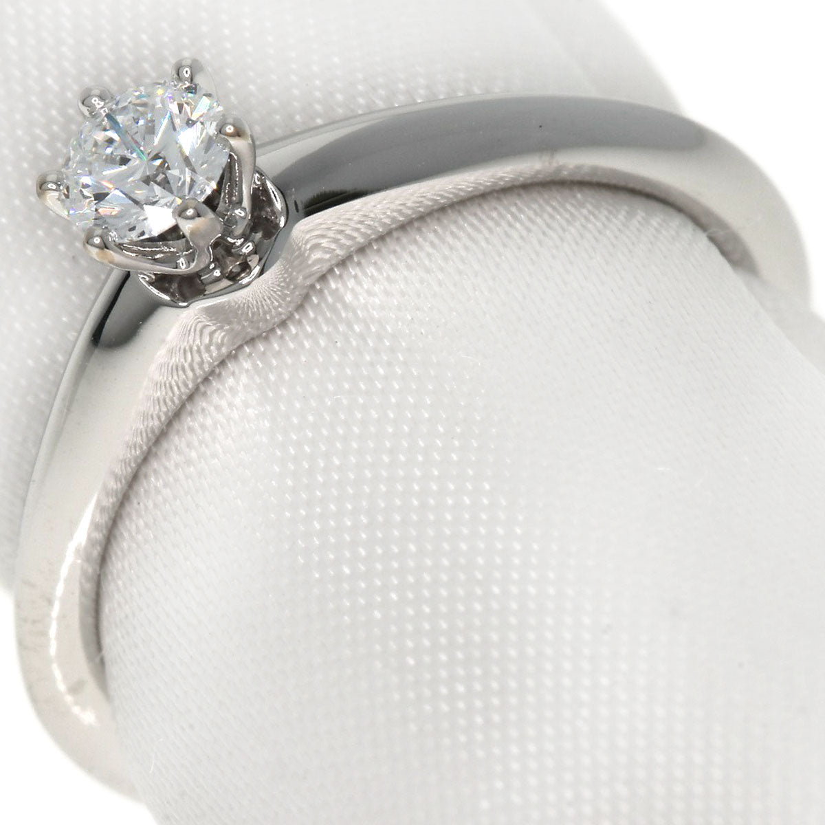 TIFFANY&Co. Solitaire Diamond Knife Edge Ring Platinum PT950 Ladies [Used]
