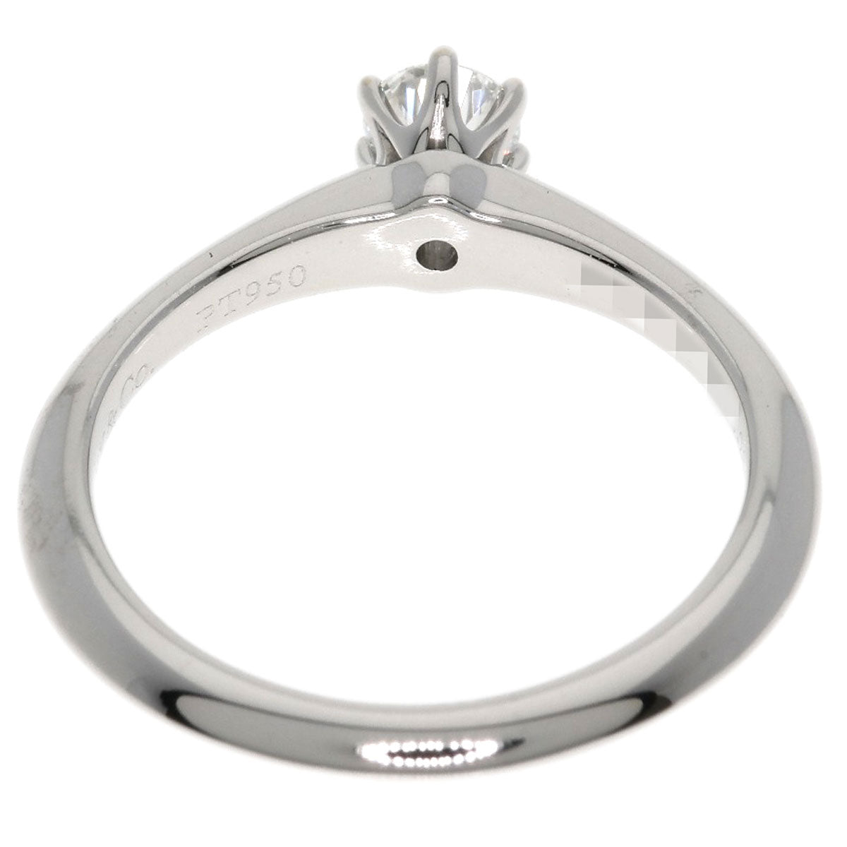TIFFANY&Co. Solitaire Diamond Knife Edge Ring Platinum PT950 Ladies [Used]
