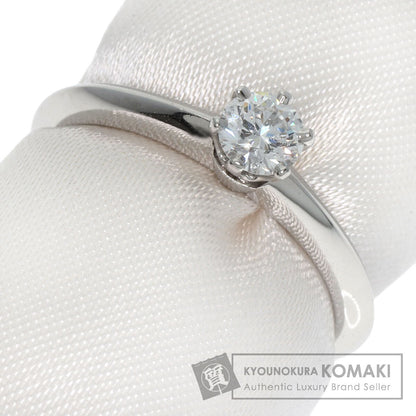 TIFFANY&Co. Solitaire Diamond Knife Edge Ring Platinum PT950 Ladies [Used]