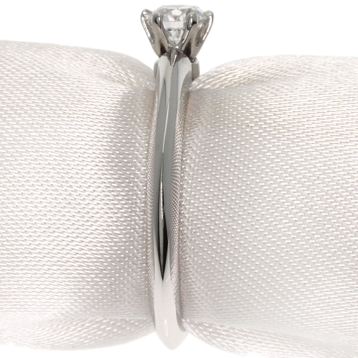 TIFFANY&Co. Solitaire Diamond Knife Edge Ring Platinum PT950 Ladies [Used]