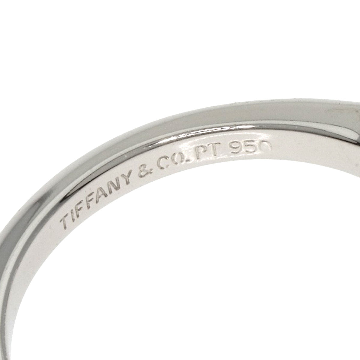 TIFFANY&Co. Solitaire Diamond Knife Edge Ring Platinum PT950 Ladies [Used]