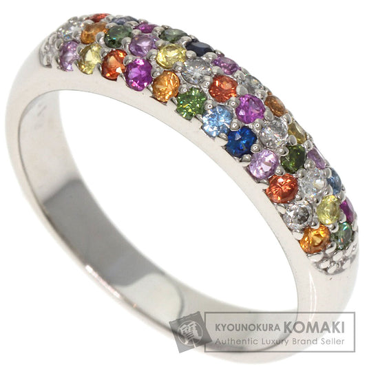 Ponte Vecchio Eterno Caffe Piccolini Sapphire Diamond Ring K18 White Gold Ladies [Used]