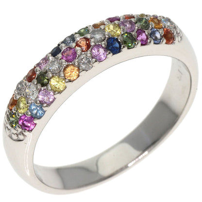 Ponte Vecchio Eterno Caffe Piccolini Sapphire Diamond Ring K18 White Gold Ladies [Used]