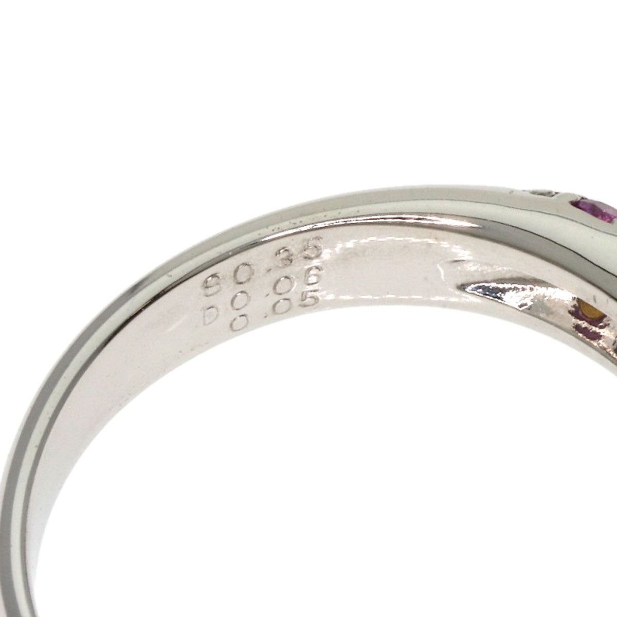 Ponte Vecchio Eterno Caffe Piccolini Sapphire Diamond Ring K18 White Gold Ladies [Used]