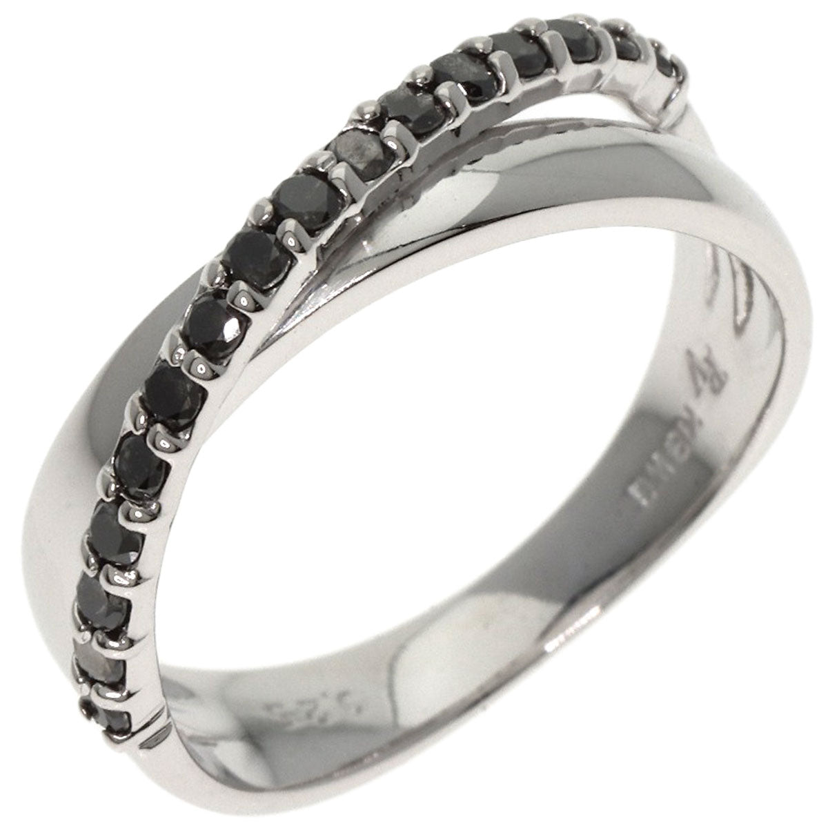 Ponte Vecchio Black　Diamond Ring K18 White Gold Ladies [Used]