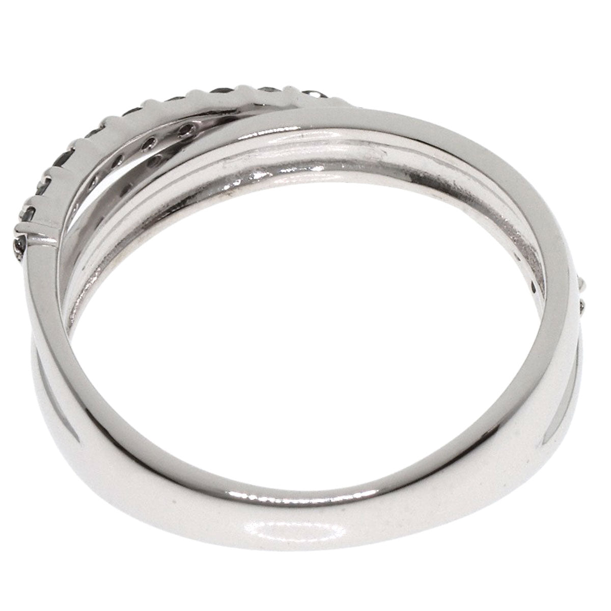 Ponte Vecchio Black　Diamond Ring K18 White Gold Ladies [Used]