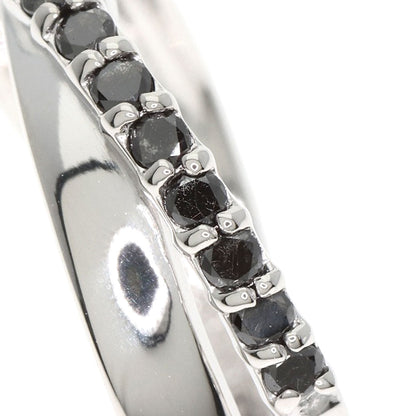 Ponte Vecchio Black　Diamond Ring K18 White Gold Ladies [Used]