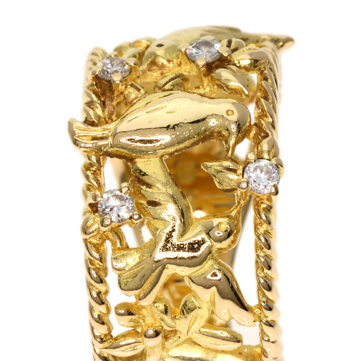 TASAKI   Ring Small bird motif Diamond K18 Yellow Gold Ladies