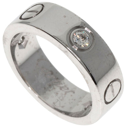 CARTIER love ring 3P Diamond #48 Ring K18 White Gold Ladies [Used]