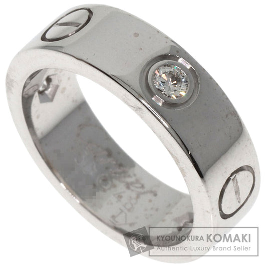 CARTIER love ring 3P Diamond #48 Ring K18 White Gold Ladies [Used]