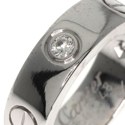 CARTIER love ring 3P Diamond #48 Ring K18 White Gold Ladies [Used]