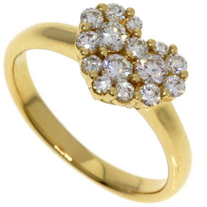 Ponte Vecchio   Ring Heart motif Diamond K18 Yellow Gold Ladies