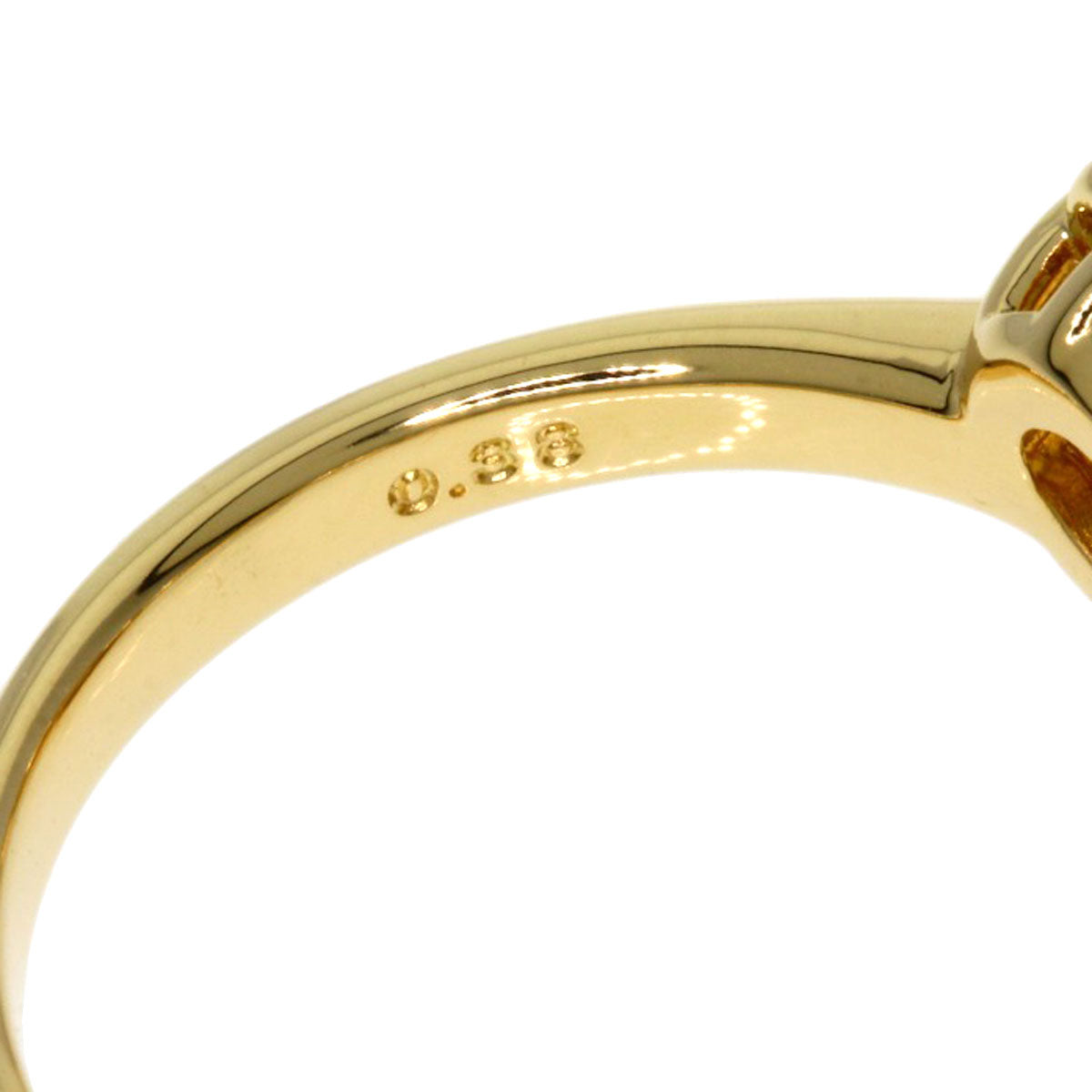 Ponte Vecchio   Ring Heart motif Diamond K18 Yellow Gold Ladies