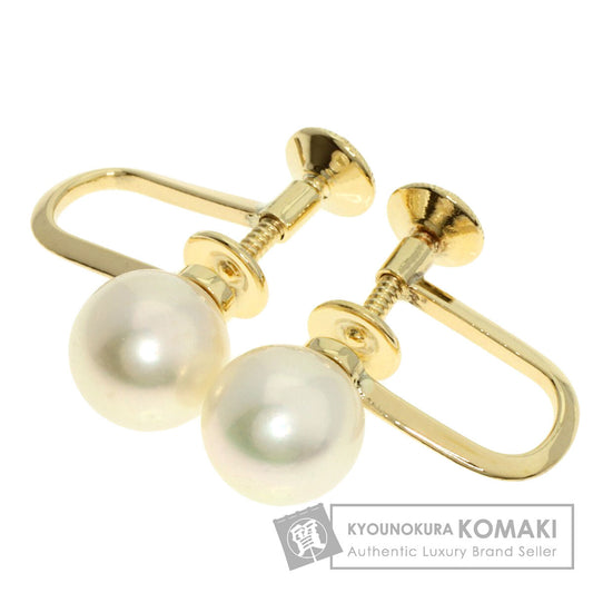 MIKIMOTO   Earring Pearl Pearl K14 Yellow Gold Ladies