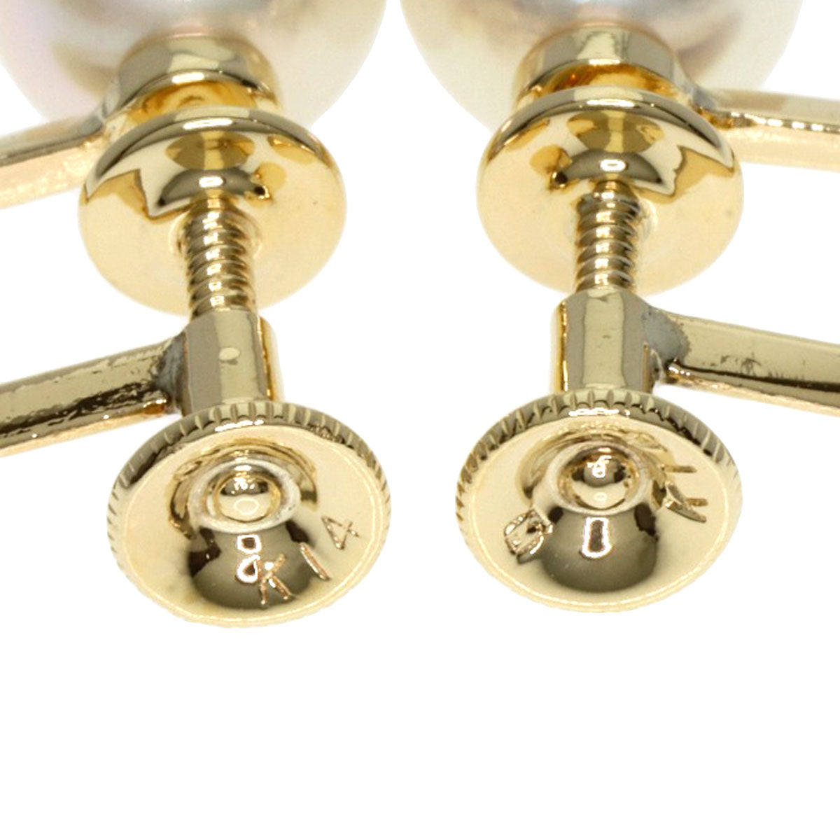 MIKIMOTO Pearl Pearl Earring K14 Yellow Gold Ladies [Used]